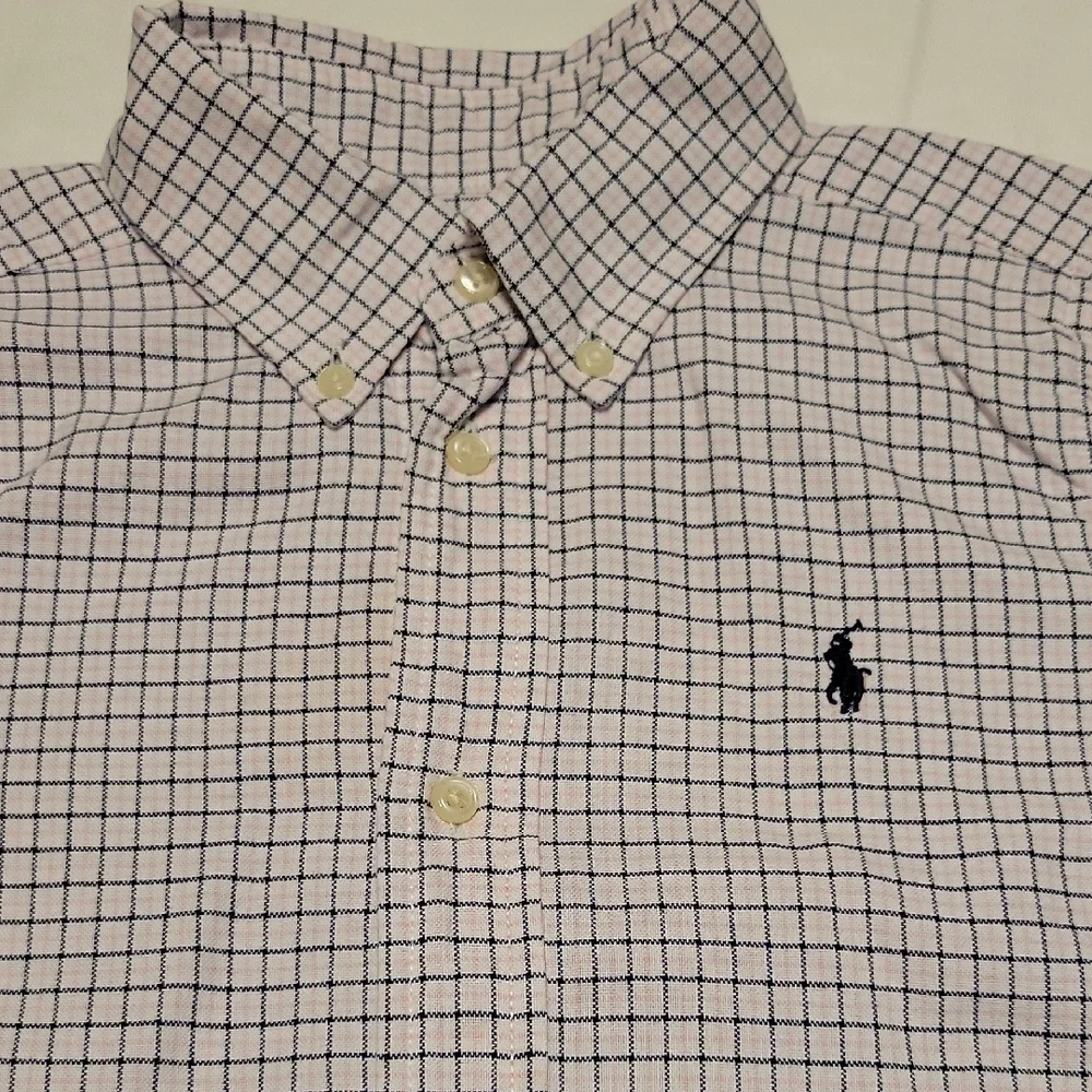 Ralph Lauren White and Blue Plaid Shirt